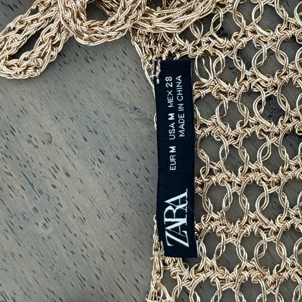 Zara Metallic Knit Dress gold - Picture 5 of 9